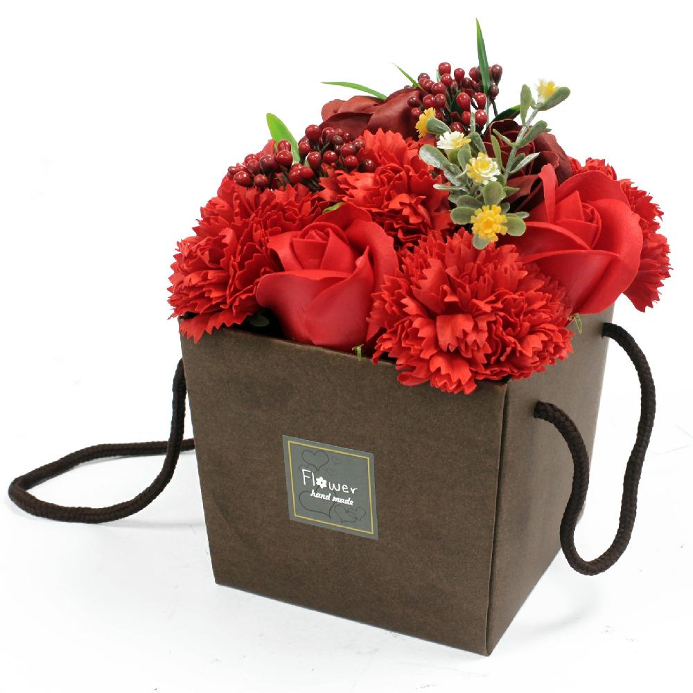 ancient wisdom Soap Flower Bouquet - Red Rose & Carnation