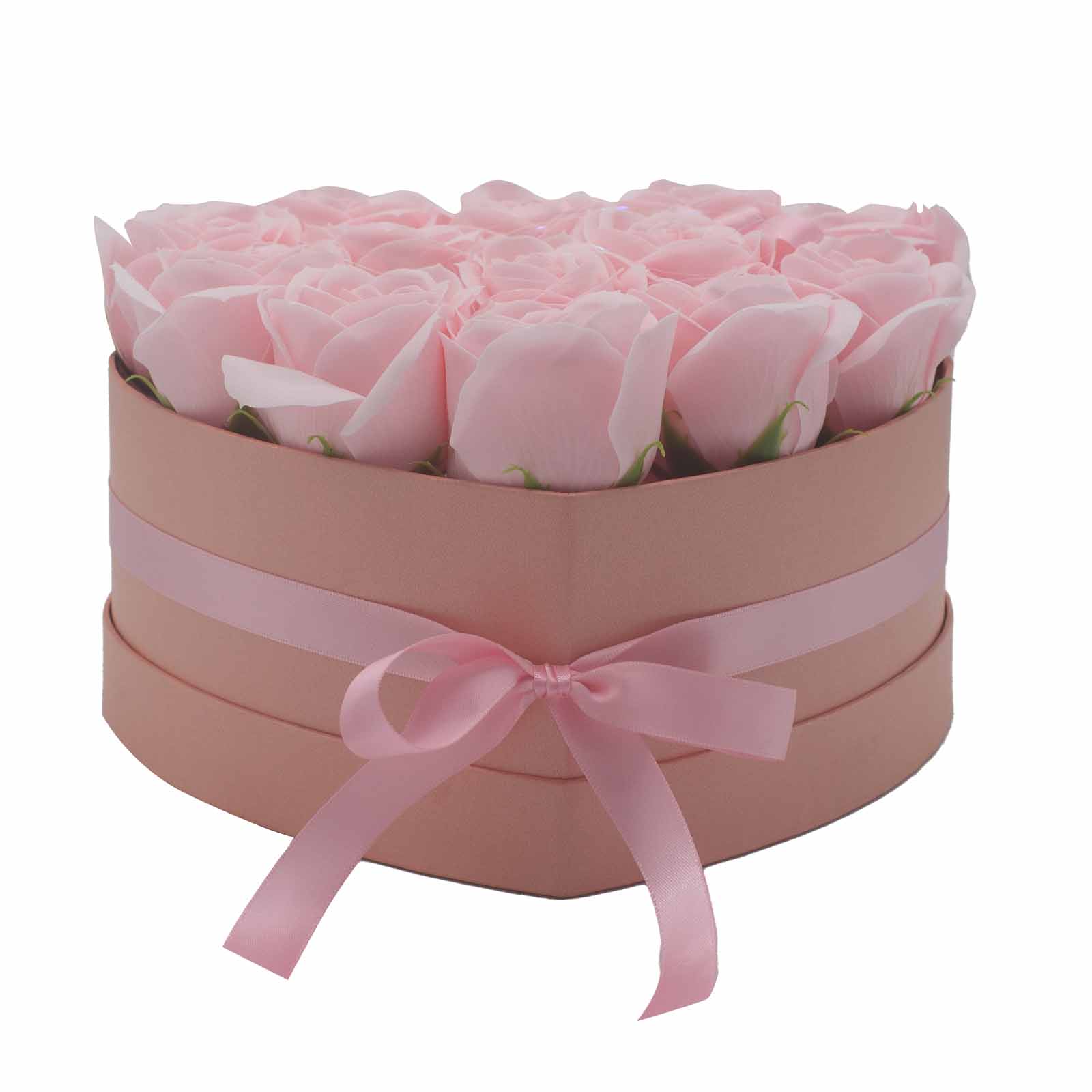 Ancient Wisdom Soap Flower Gift Bouquet - 13 Pink Roses - Heart