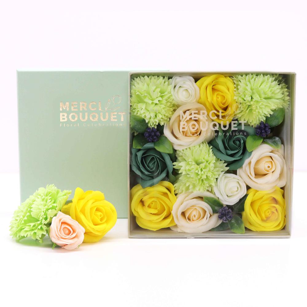 Ancient Wisdom Square Box - Spring Celibrations - Yellow & Greens