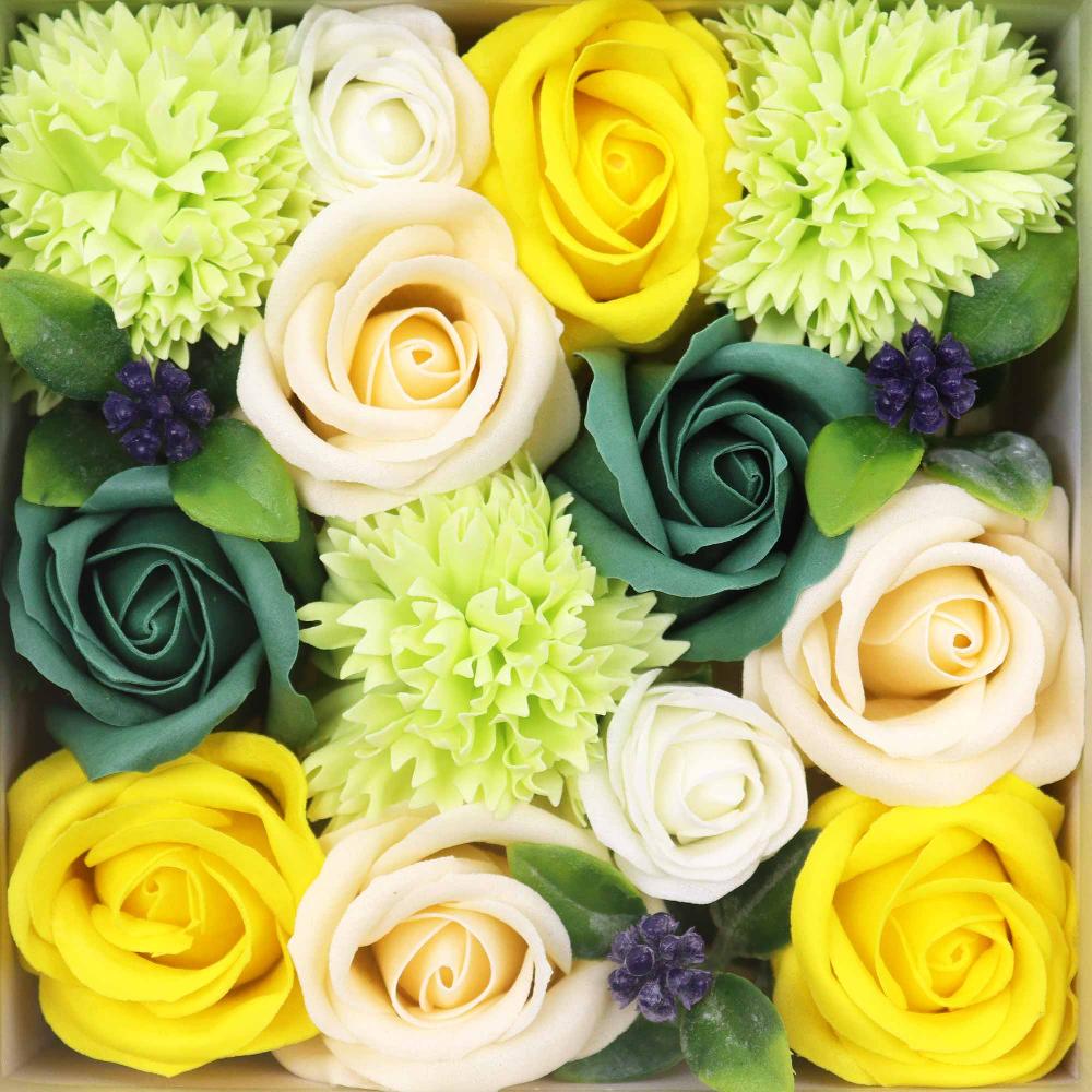 Ancient Wisdom Square Box - Spring Celibrations - Yellow & Greens