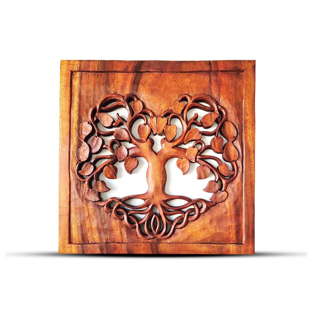 ancient wisdom Square Tree of Life - Heart - Panel 40x40cm