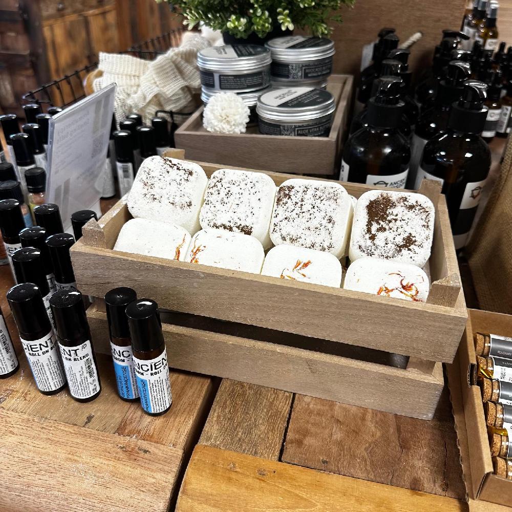 ancient wisdom Steamers - Salts - Whipped Soaps and Flowers Starter & Stand