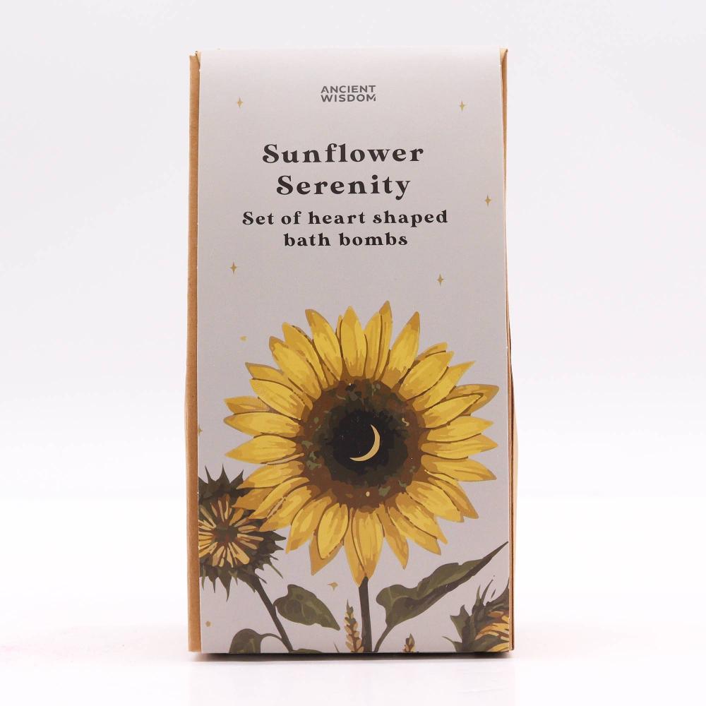 Ancient Wisdom Sunflower Serenity Bath Heart Gift Set