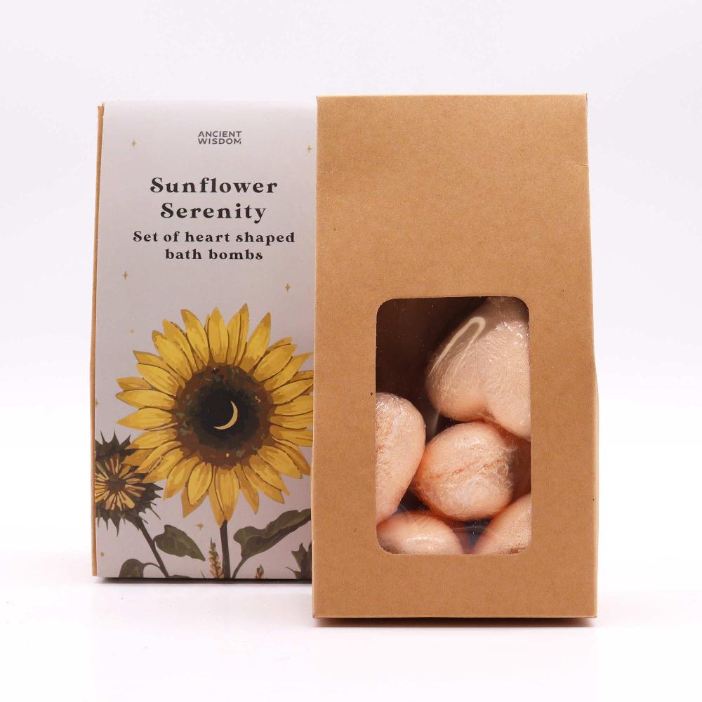 Ancient Wisdom Sunflower Serenity Bath Heart Gift Set