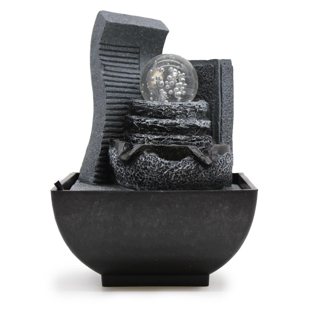 ancient wisdom Tabletop Water Feature - 18cm - Cascading Rock Formation