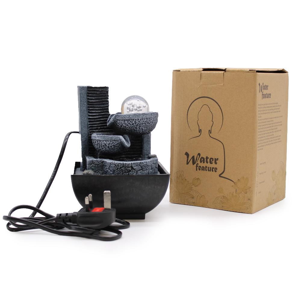 Ancient Wisdom Tabletop Water Feature - 18cm - Relaxing Pouring Pots