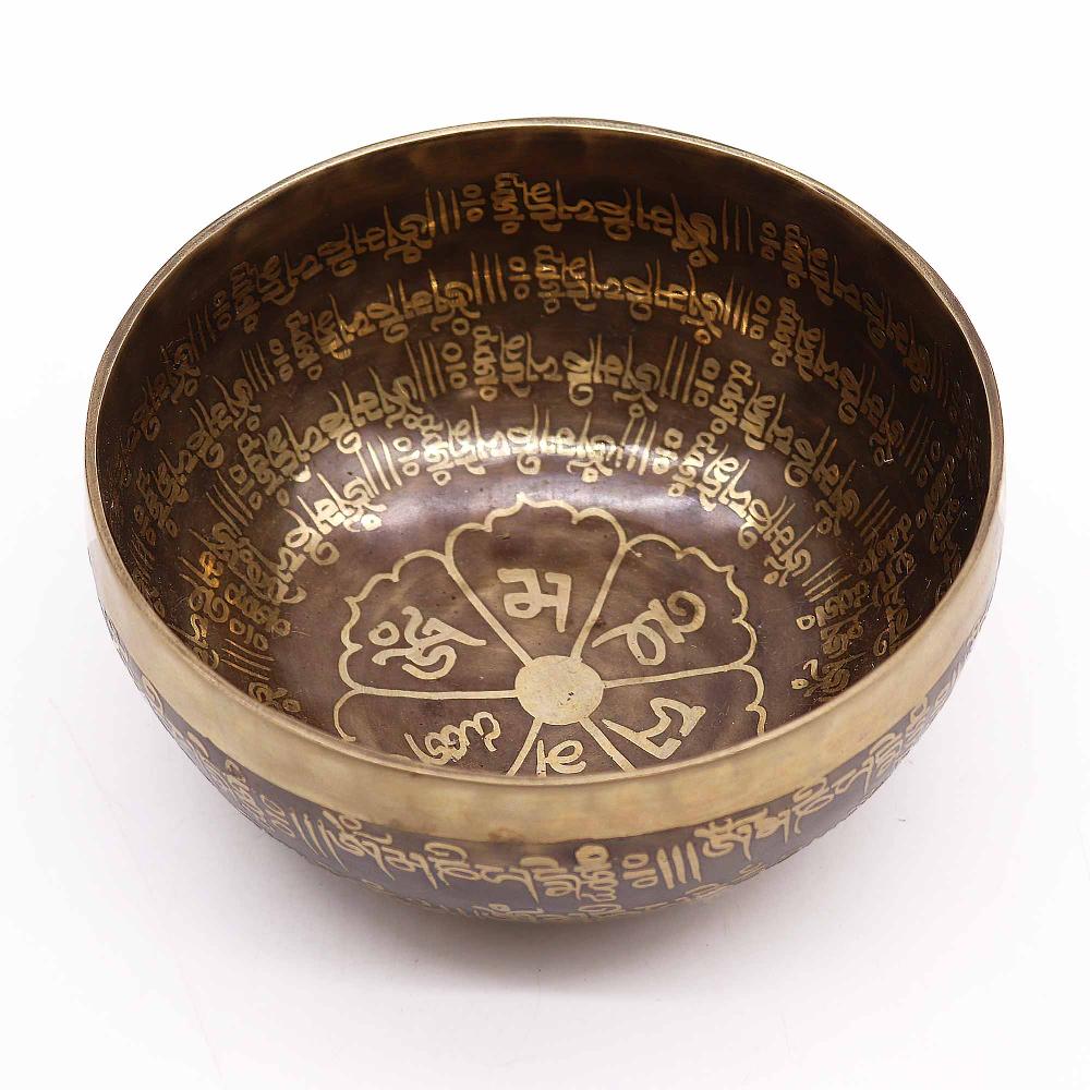 Ancient Wisdom Tibetan Healing Engraved Bowl - 16cm - Mantra