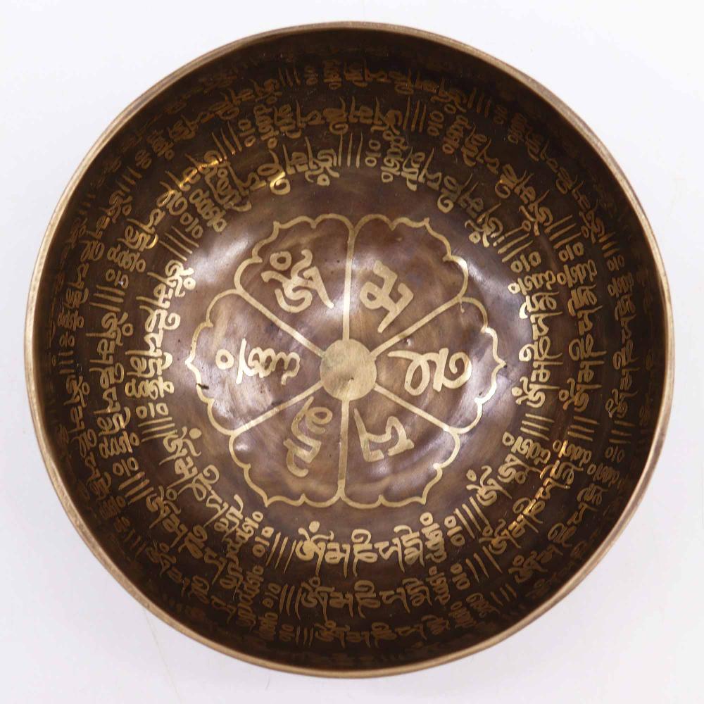 Ancient Wisdom Tibetan Healing Engraved Bowl - 16cm - Mantra