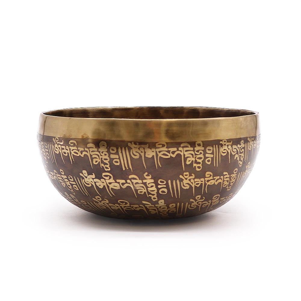 ancient wisdom Tibetan Healing Engraved Bowl - 16cm - Mantra