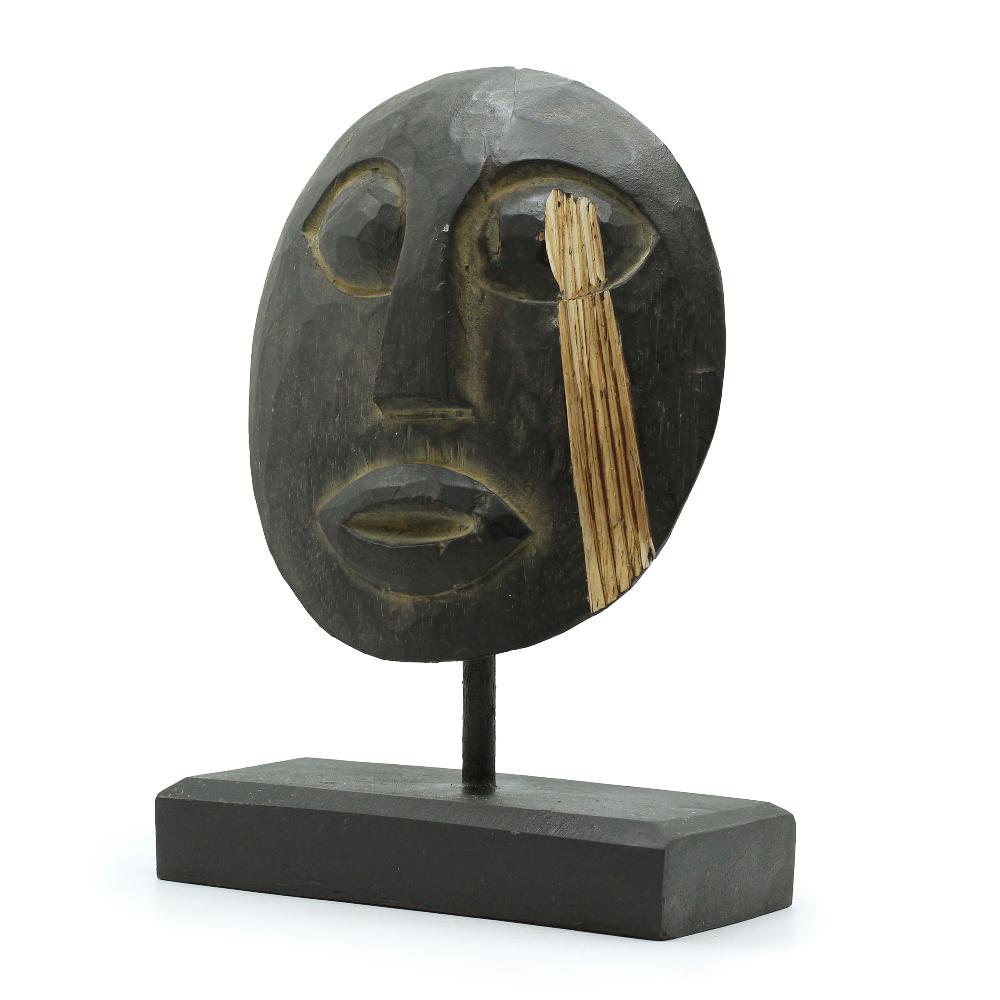 Ancient Wisdom Timor Tribal Decorative Mask - Black 27x20cm