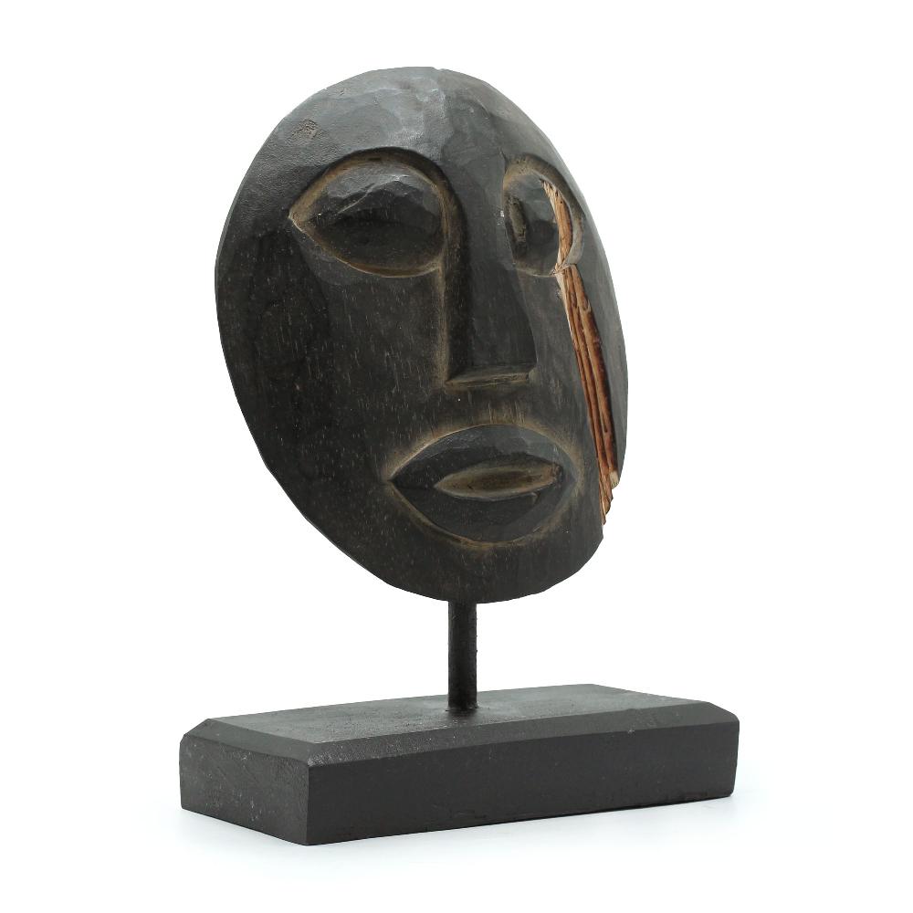 Ancient Wisdom Timor Tribal Decorative Mask - Black 27x20cm