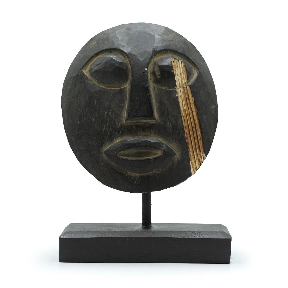 ancient wisdom Timor Tribal Decorative Mask - Black 27x20cm