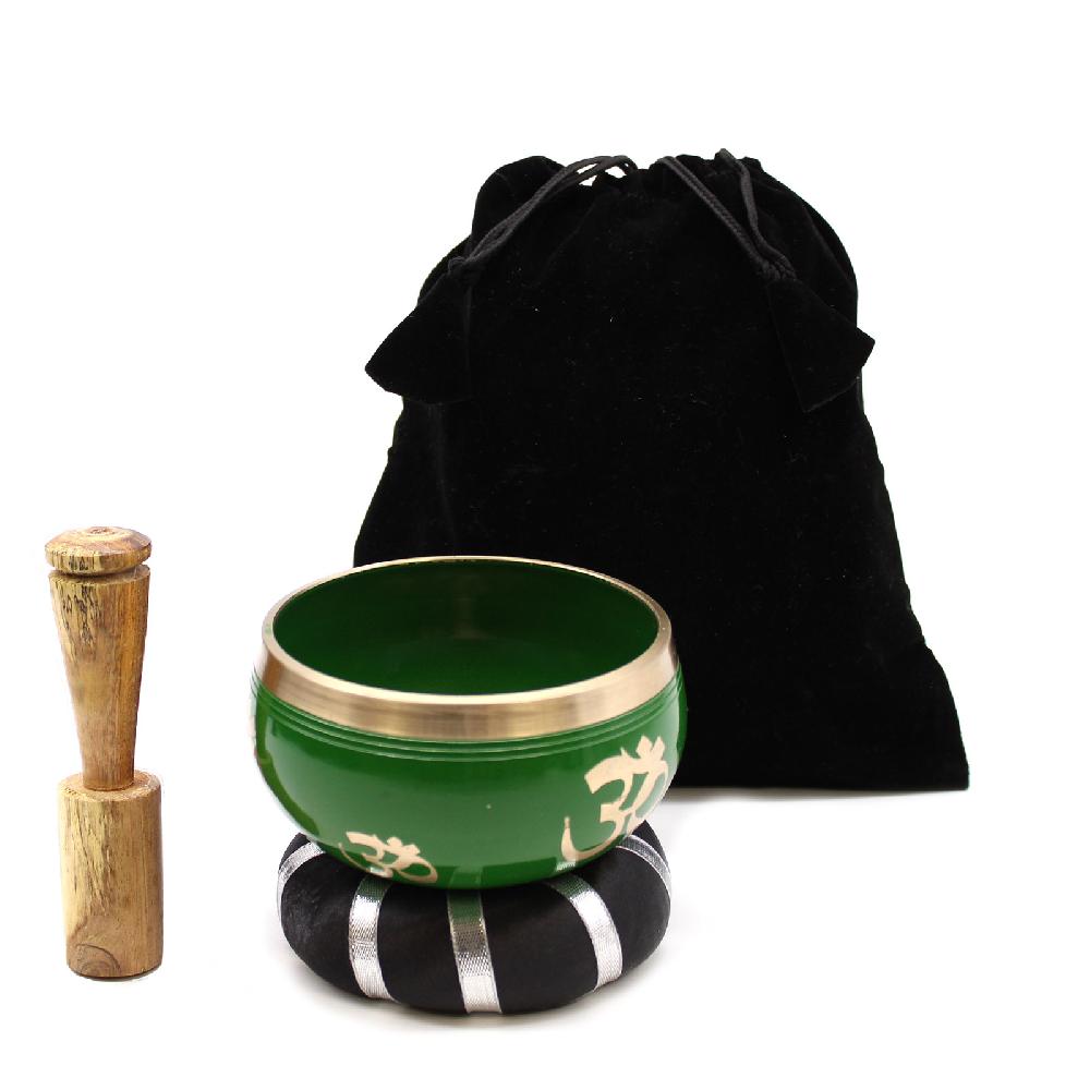 Ancient Wisdom Tree Of Life Singing Bowl Set- Green 10.7cm