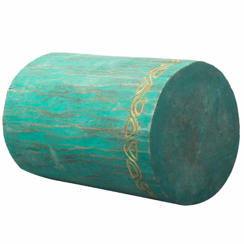 Ancient Wisdom Tribal Stool / Table - Albasia - Turquoise