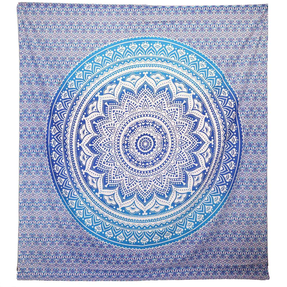 ancient wisdom Wall Hanging / Beach Spread - Umrao Mandala - Blue