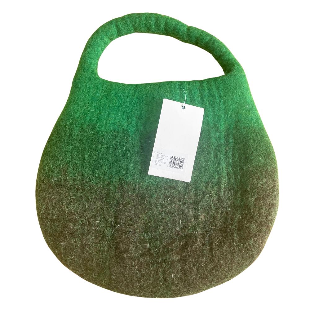 Ancient Wisdom Water Felted Bee Bag - One Handle With Magnet - Garden Greens