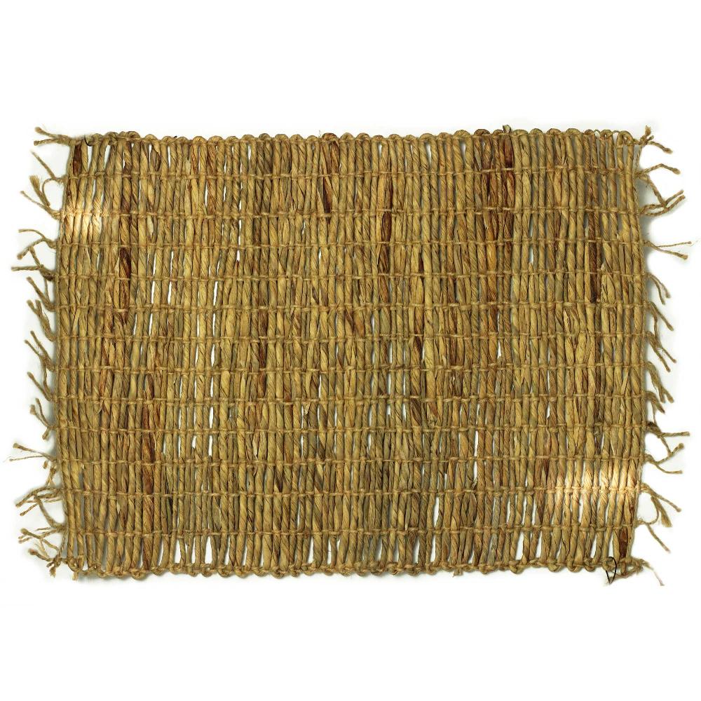 Ancient Wisdom Water Hyacinth Natural Placemat - Robusta And Fringe