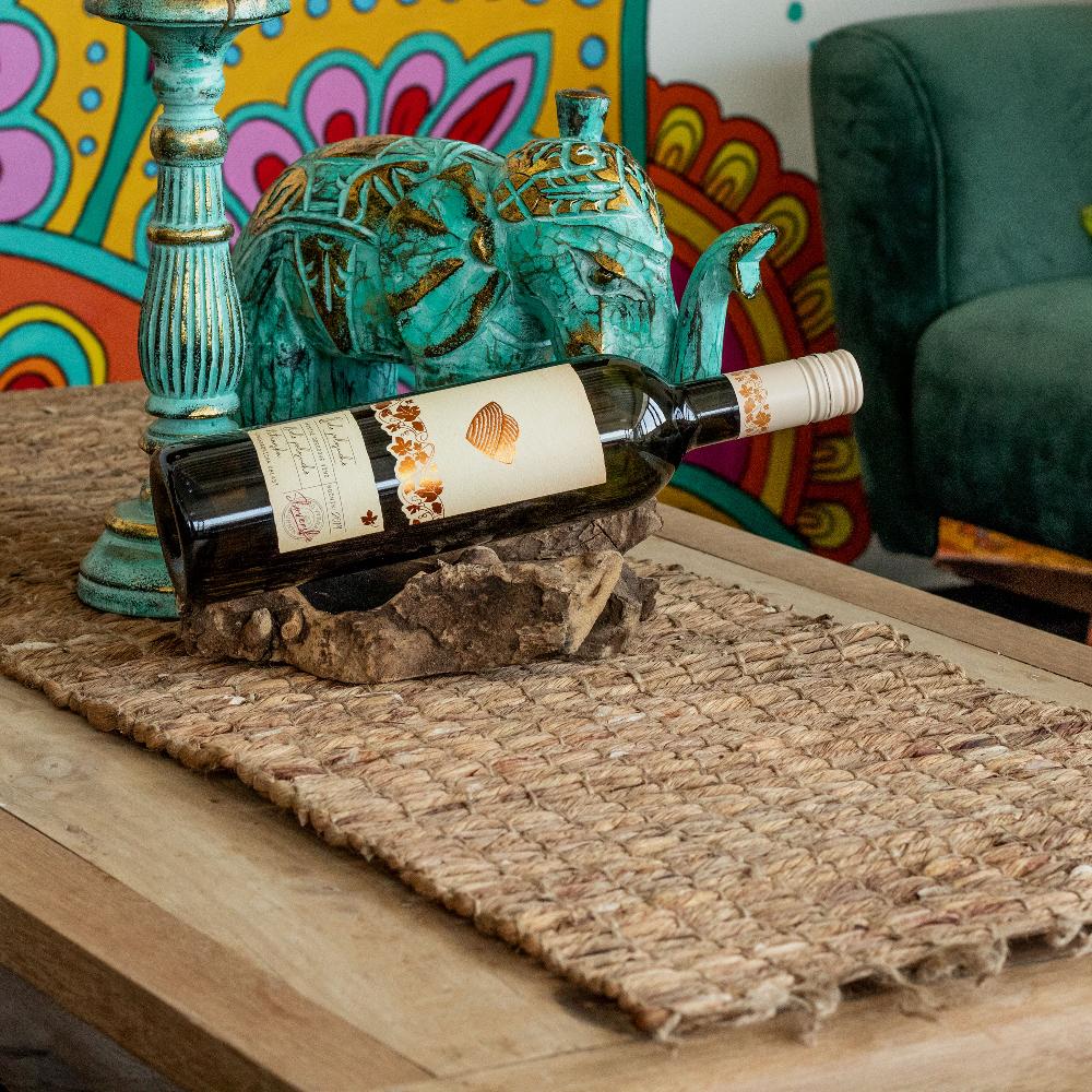 ancient wisdom Water Hyacinth Table Runner - Robusta And Fringe - 150cm