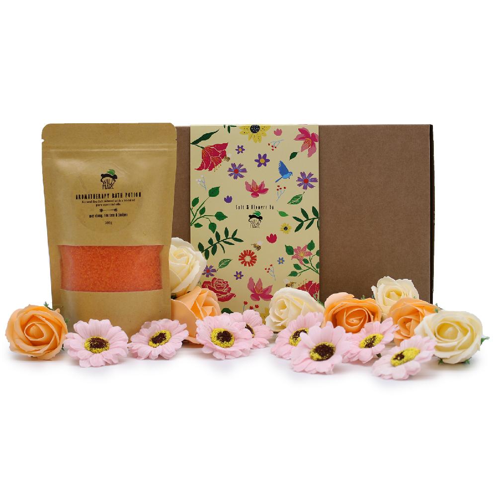 ancient wisdom Wild Hare Salt & Flowers Set- Total Detox