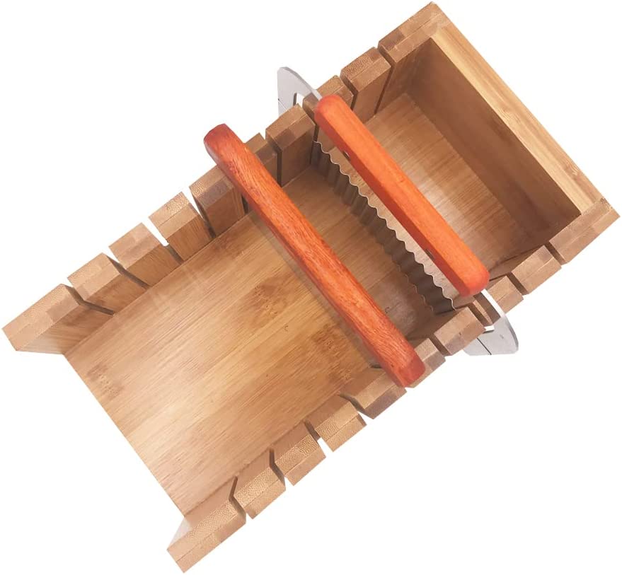 Ancient Wisdom Wooden Soap Loaf Cutter Set - Wavy And Straight Cutter