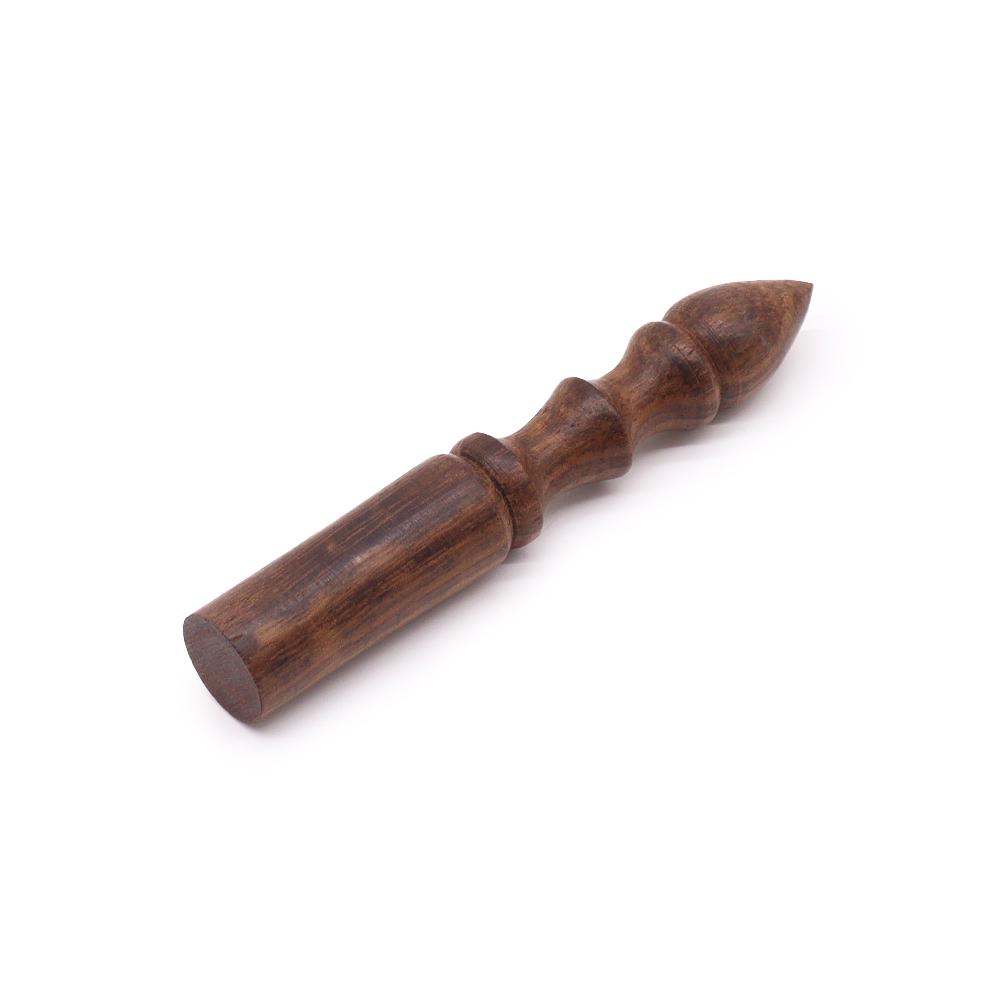 ancient wisdom Wooden Stick - 12cm - Shaped Handle - no leather