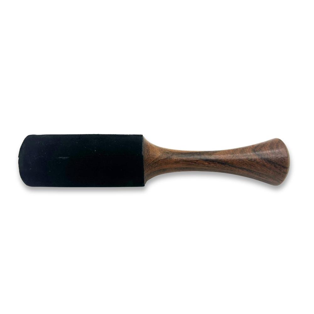 Ancient Wisdom Wooden Stick - 17x3cm - Medium Tube Handle Double Ring