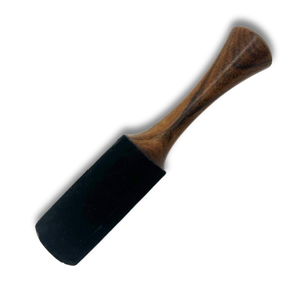 ancient wisdom Wooden Stick - 17x3cm - Medium Tube Handle Double Ring