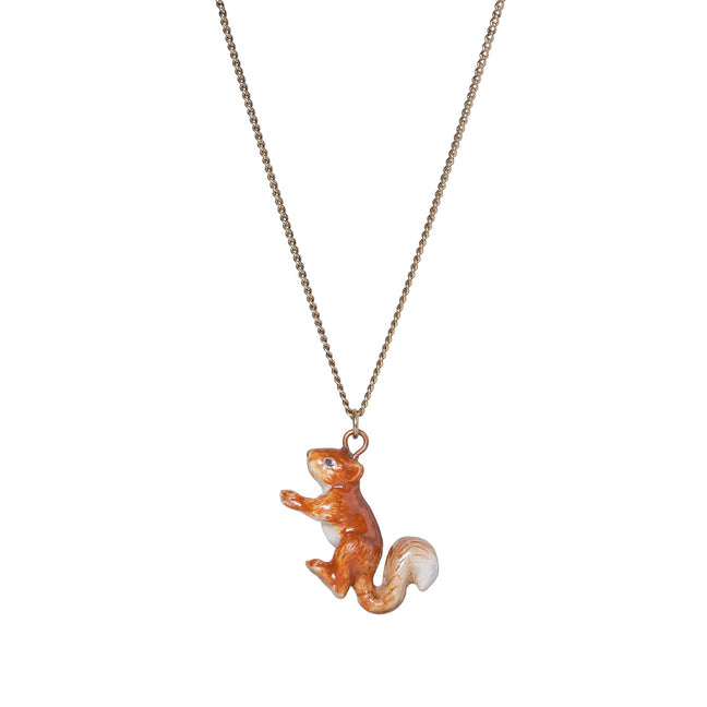 and mary Climbing Squirrel Necklace