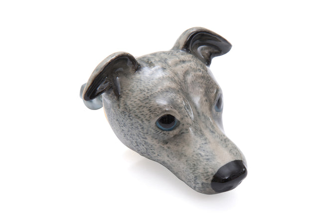 and mary Grey Whippet Doorknob