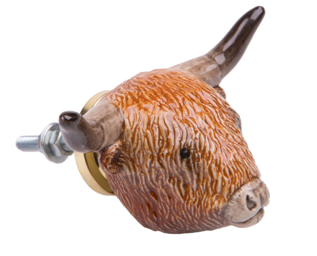 and mary Hamish The Highland Cow Doorknob