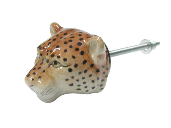 and mary Leopard Head Doorknob