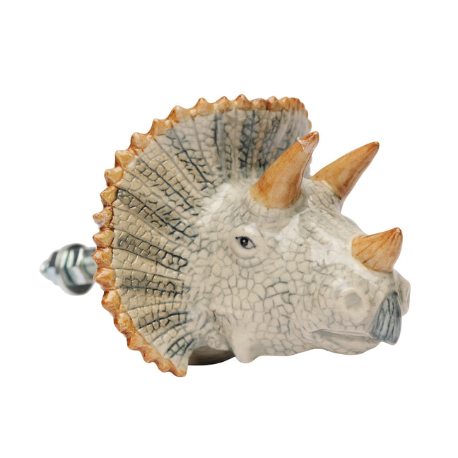 and mary Pale Blue Triceratops Doorknob