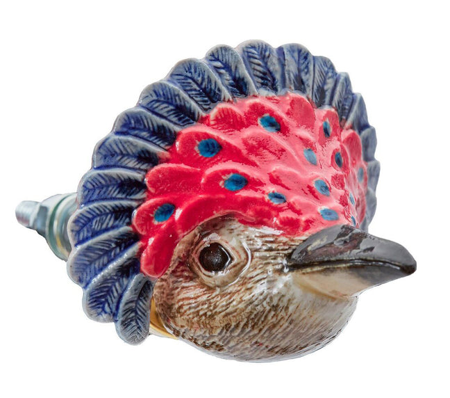and mary Red Carnival Bird Doorknob