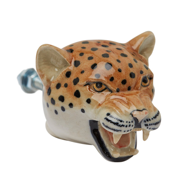 and mary Roaring Leopard Head Doorknob