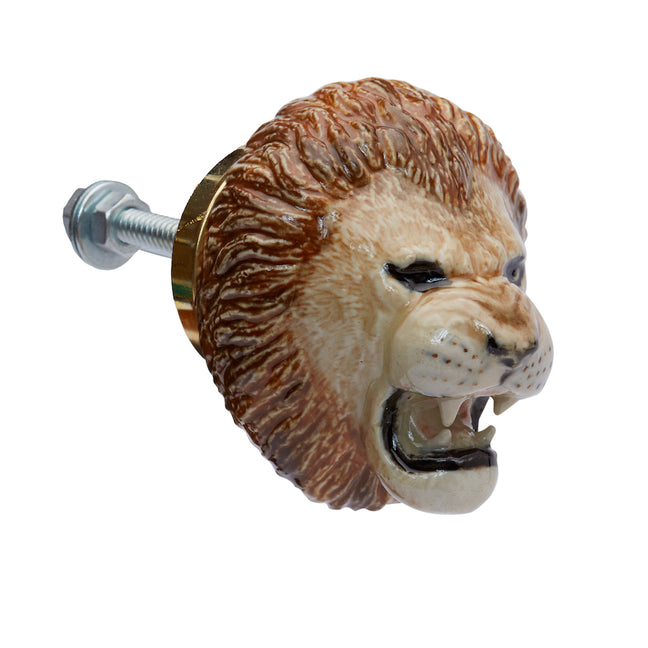 and mary Roaring Lion Head Doorknob
