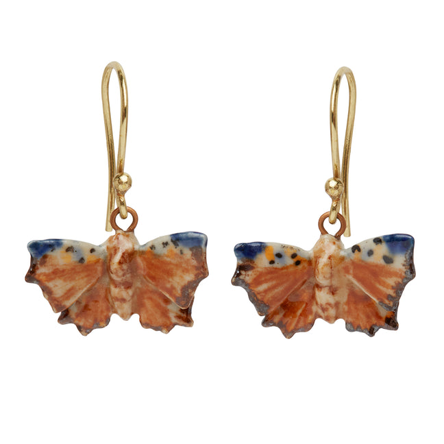 and mary Tiny Natural Woodland Butterfly Earrings