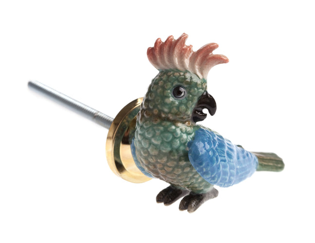 and mary Tropical Parrot Doorknob