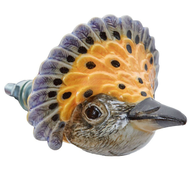 and mary Yellow Carnival Bird Doorknob