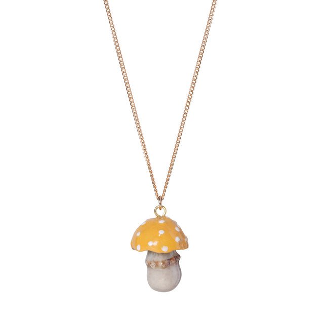 and mary Yellow Toadstool Necklace