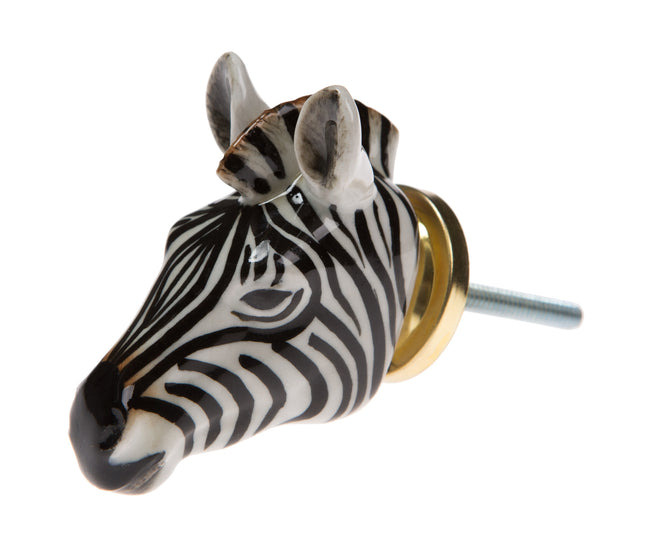 and mary Zebra Head Doorknob