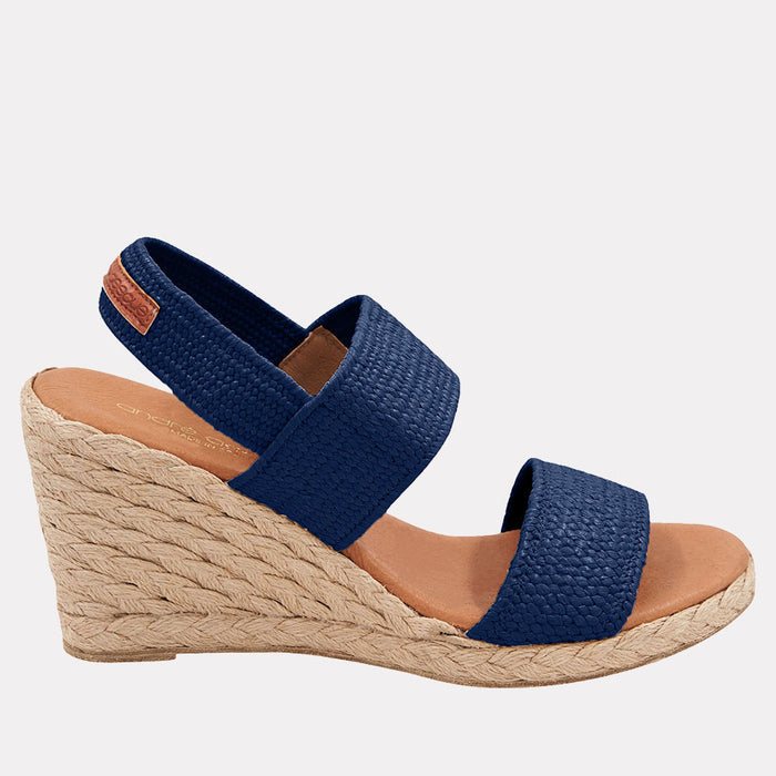 André Assous Allison Stretch Raffia Espadrille Wedge