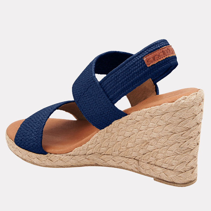 André Assous Allison Stretch Raffia Espadrille Wedge