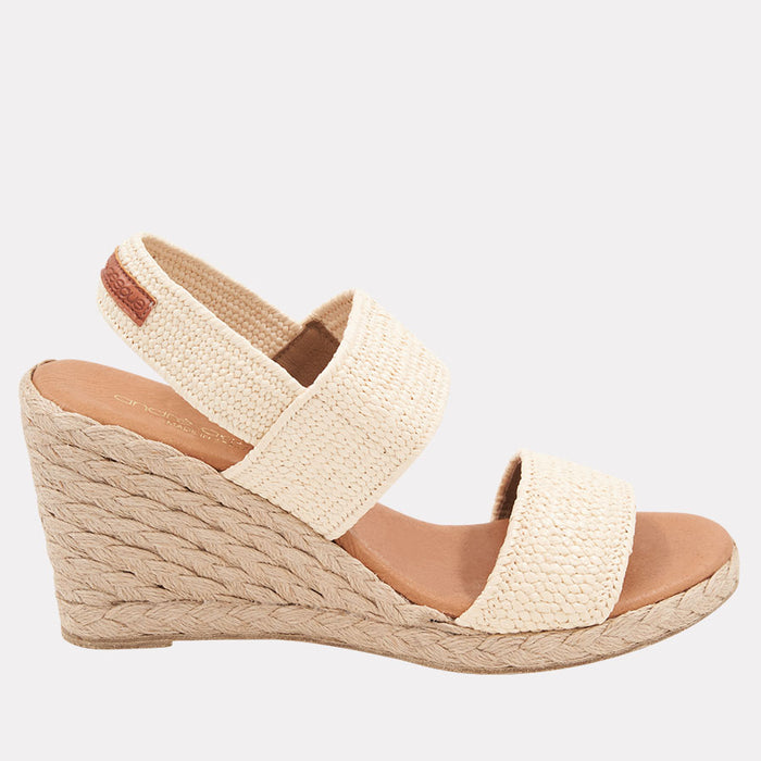 andré assous Allison Stretch Raffia Espadrille Wedge