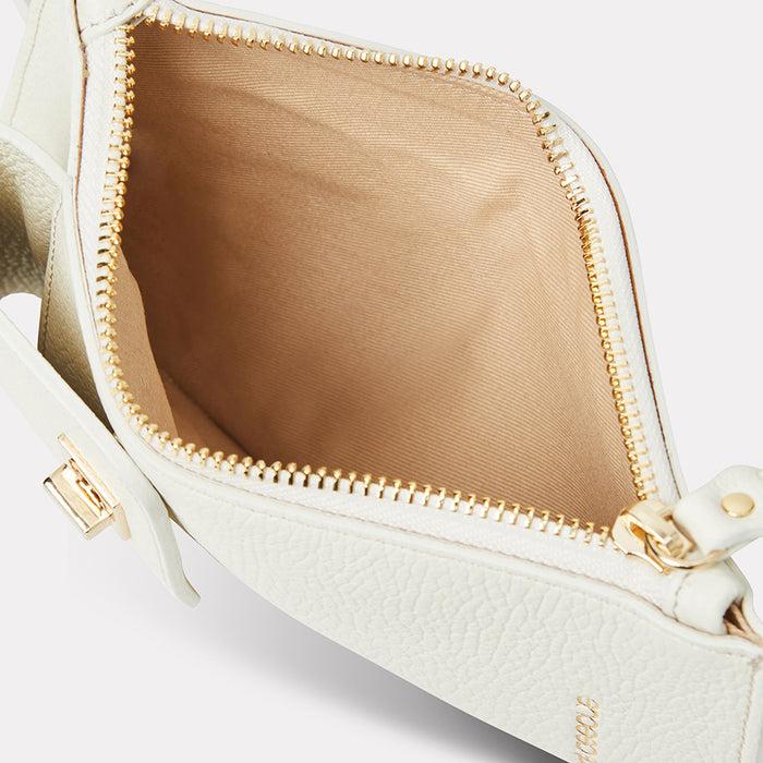 André Assous Amira Cream Leather Crossbody Phone Case