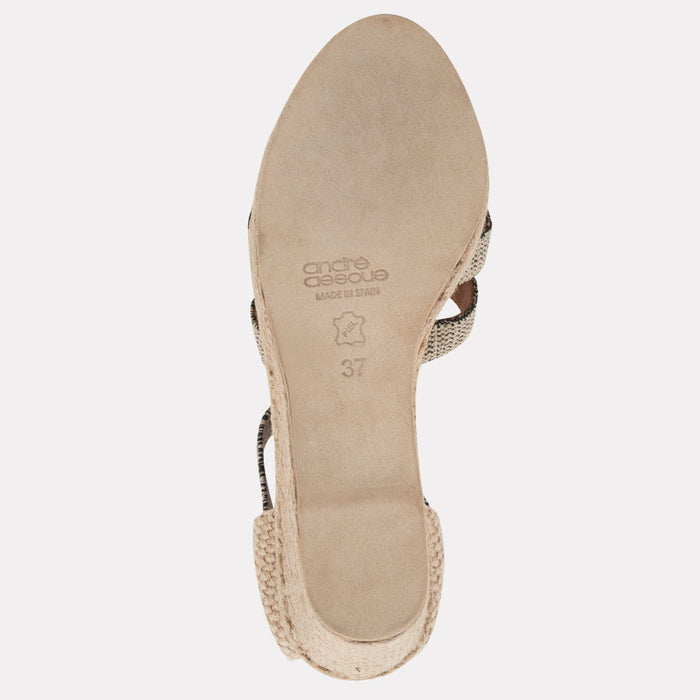 André Assous Adin Linen Espadrille Wedge