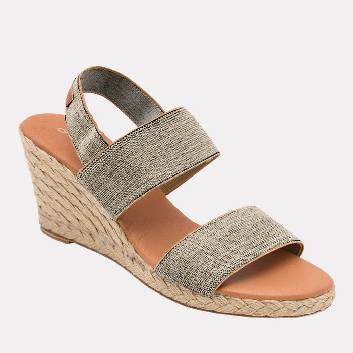 André Assous Allison Linen Espadrille Wedge