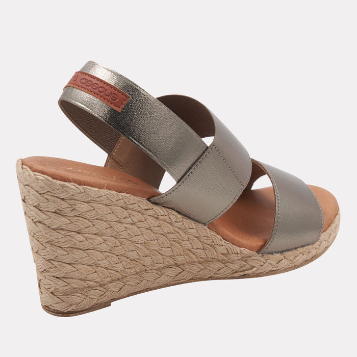 André Assous Allison Metallic Espadrille Wedge