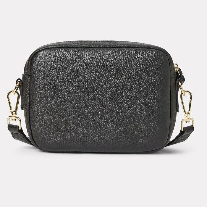 André Assous Amelia Black Leather Crossbody Bag