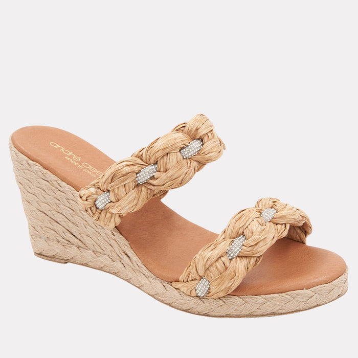 André Assous Nolita Crystal Espadrille Wedge