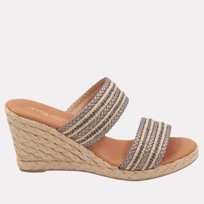André Assous Nolita Metallic Espadrille Wedge